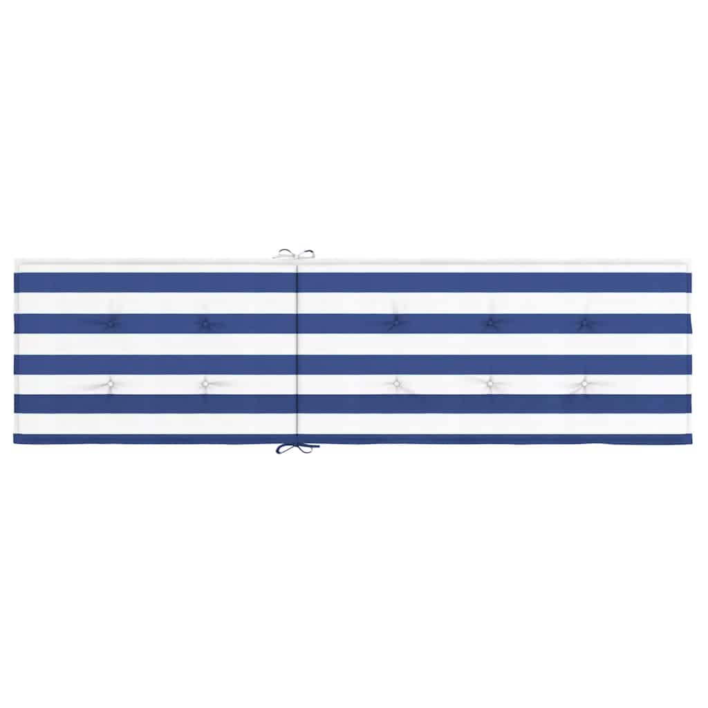 Μαξιλάρι Ξαπλώστρας Μπλε & Λευκό Ριγέ από Ύφασμα Oxford