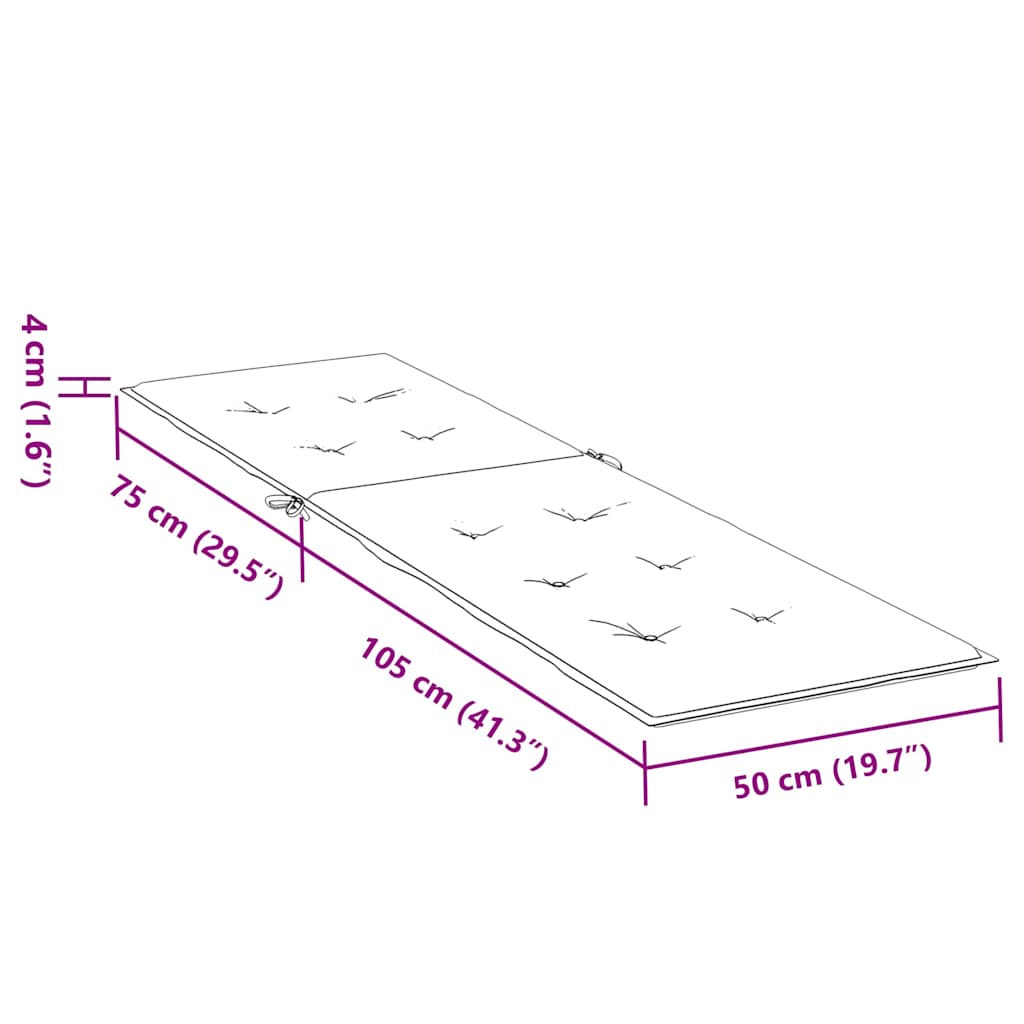 Μαξιλάρι Ξαπλώστρας Μαύρο Καρό από Ύφασμα Oxford
