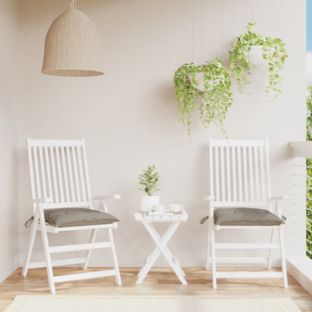 Μαξιλάρια Καρέκλας Κήπου 2 τεμ. Taupe 40x40x7 εκ. Υφασμάτινα