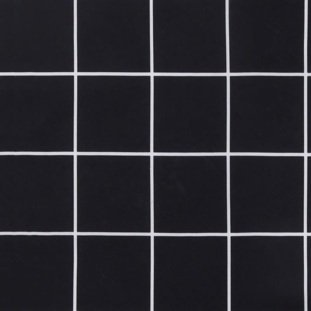 Μαξιλάρια Καρέκλας 6 τεμ. Μαύρο Καρό 40 x 40 x 7 εκ. Υφασμάτινα