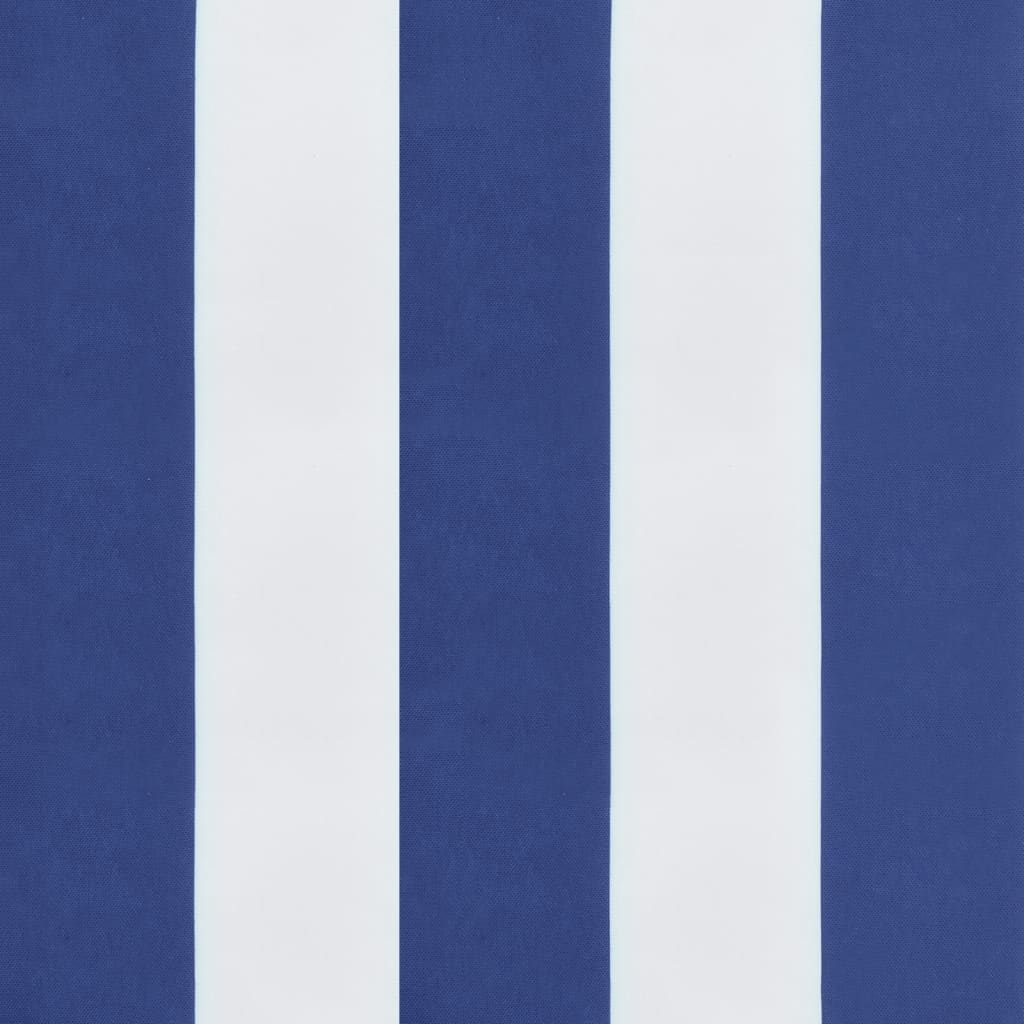 Μαξιλάρια Καρέκλας 6 τεμ. Μπλε/Λευκό Ριγέ 50x50x7εκ. Υφασμάτινα