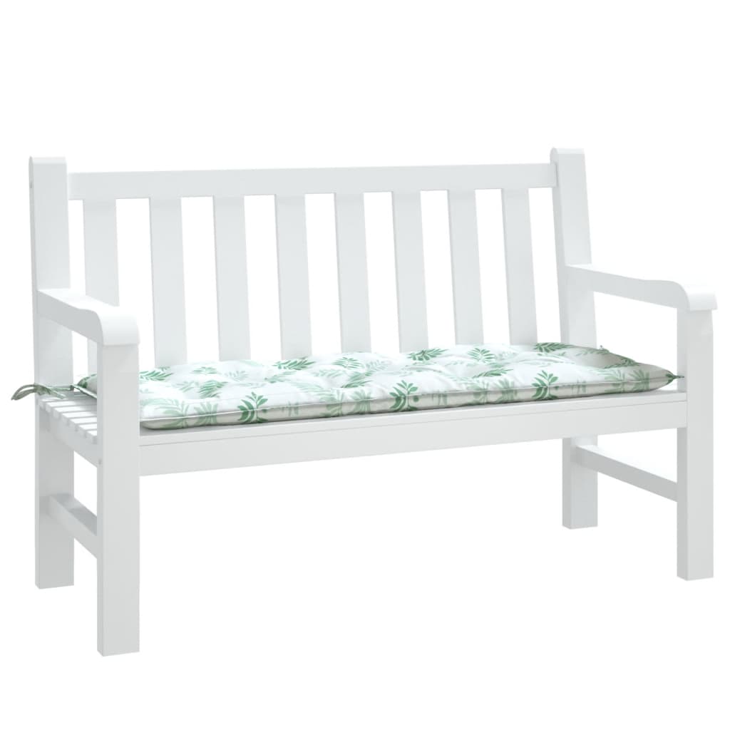 Μαξιλάρι Πάγκου Κήπου Σχέδιο Φύλλων 120 x 50 x 7 εκ. Υφασμάτινο - Pakobazaar