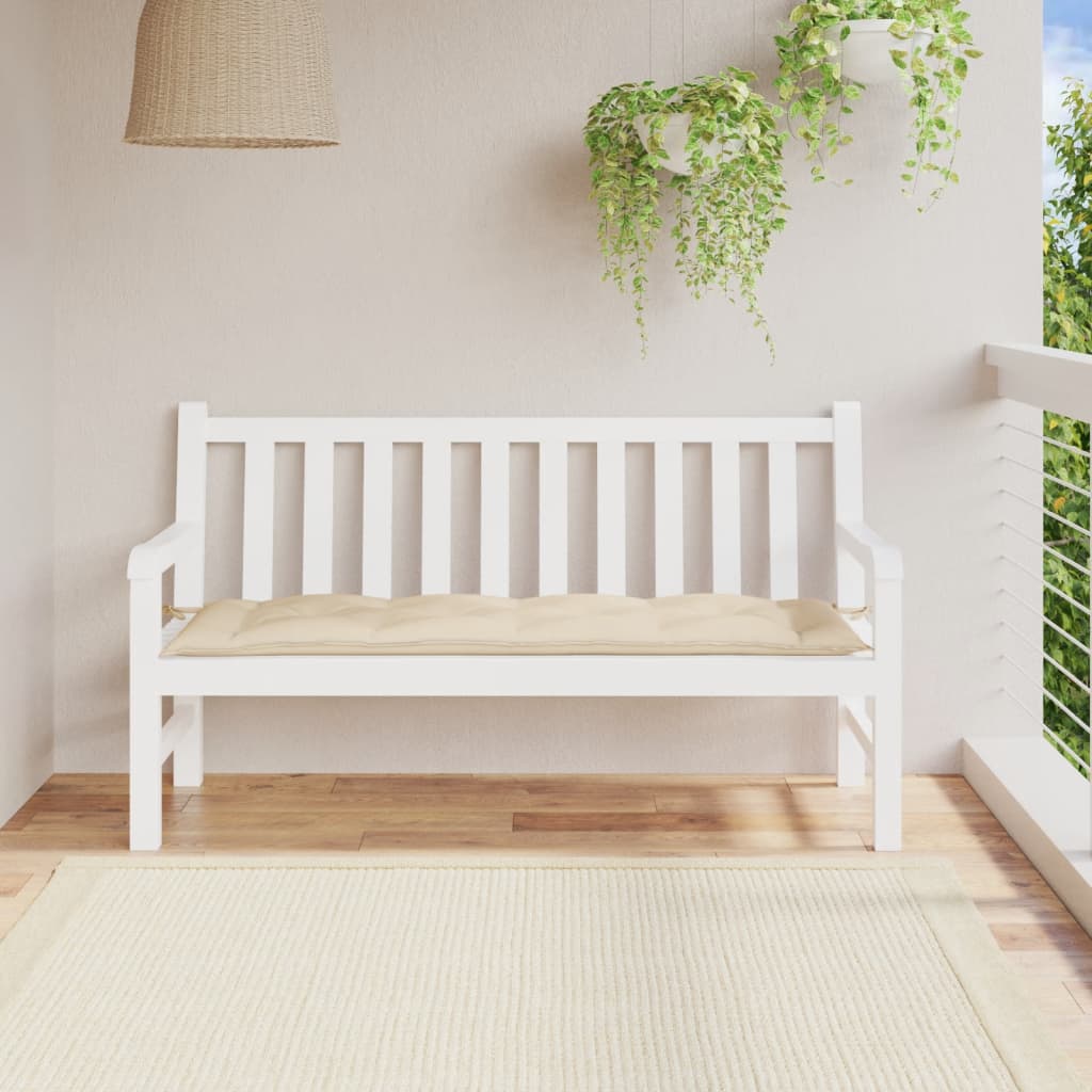 Μαξιλάρι Πάγκου Κήπου Μπεζ 150x50x7 εκ. Ύφασμα Oxford - Pakobazaar