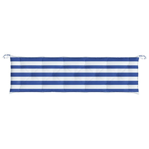 Μαξιλάρι Πάγκου Κήπου Μπλε&Λευκό Ριγέ 180x50x7 εκ Ύφασμα Oxford