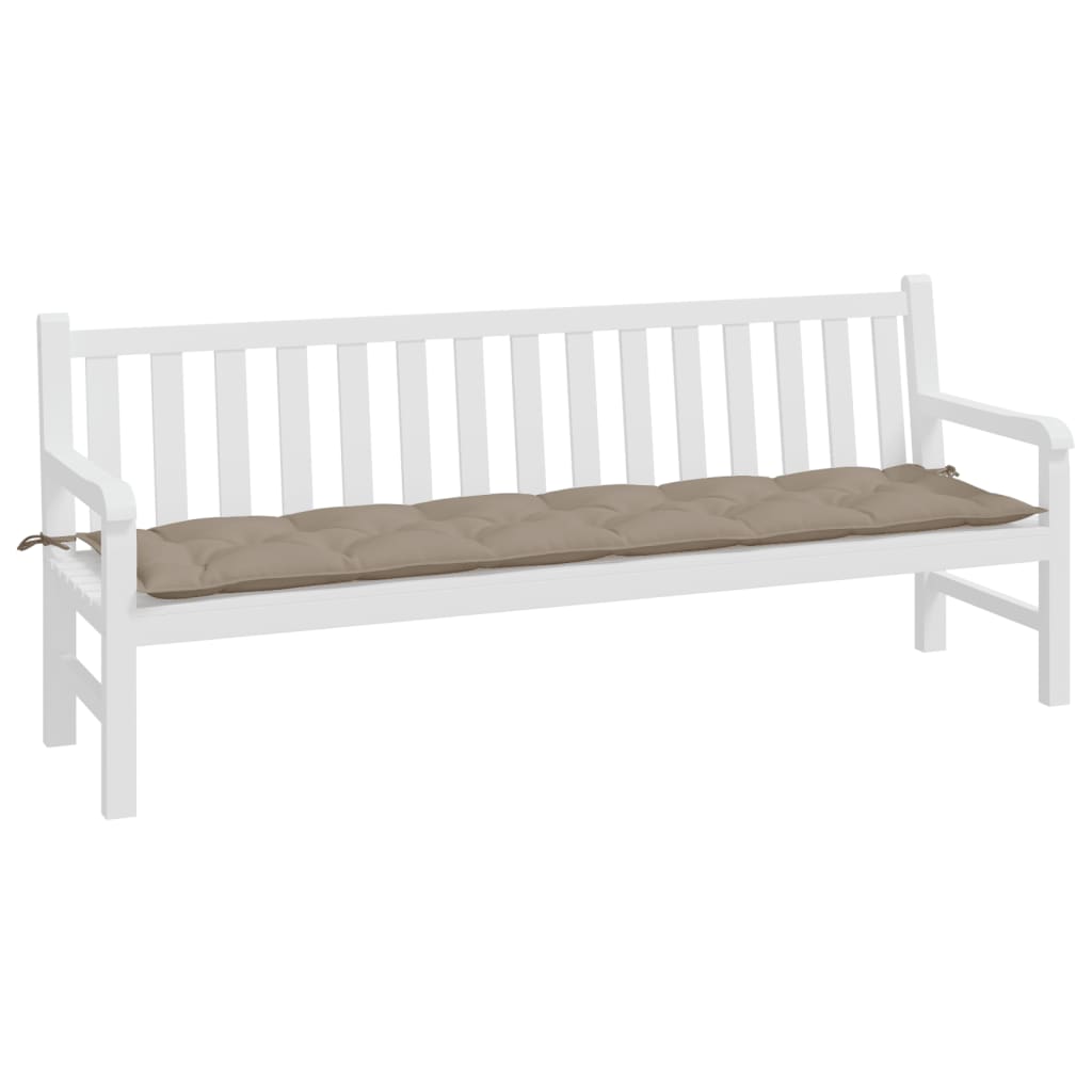 Μαξιλάρι Πάγκου Κήπου Taupe 200x50x7 εκ. Ύφασμα Oxford