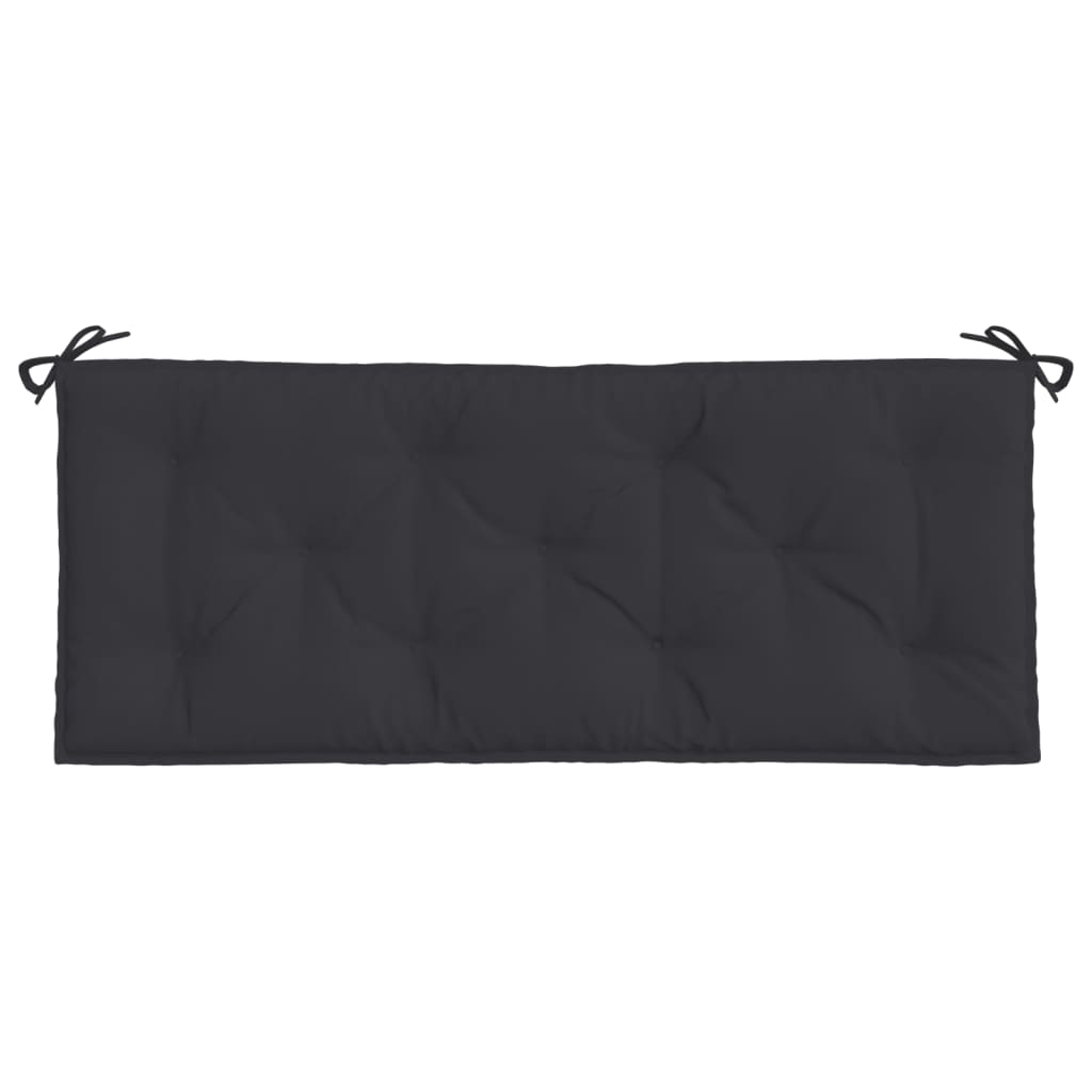 Μαξιλάρια Πάγκου Κήπου 2 τεμ. Μαύρο 120x50x7cm Ύφασμα Oxford