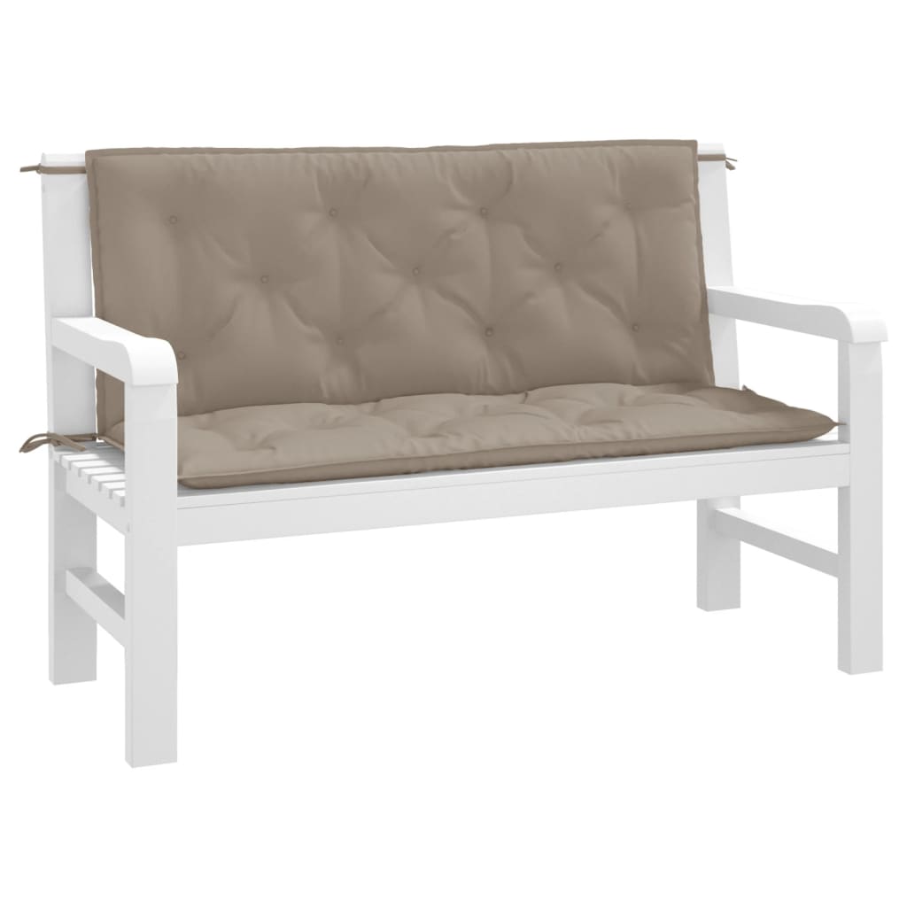 Μαξιλάρια Πάγκου Κήπου 2 τεμ. Taupe 120x50x7cm Ύφασμα Oxford