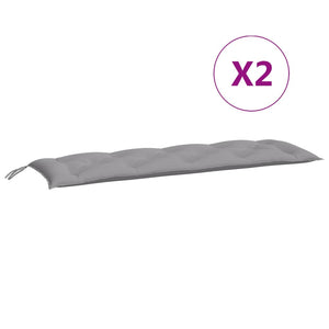 Μαξιλάρια Πάγκου Κήπου 2 τεμ. Γκρι 150x50x7cm Ύφασμα Oxford