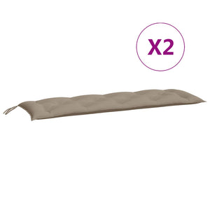 Μαξιλάρια Πάγκου Κήπου 2 τεμ. Taupe 150x50x7cm Ύφασμα Oxford