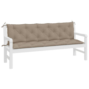 Μαξιλάρια Πάγκου Κήπου 2 τεμ. Taupe 180x50x7cm Ύφασμα Oxford