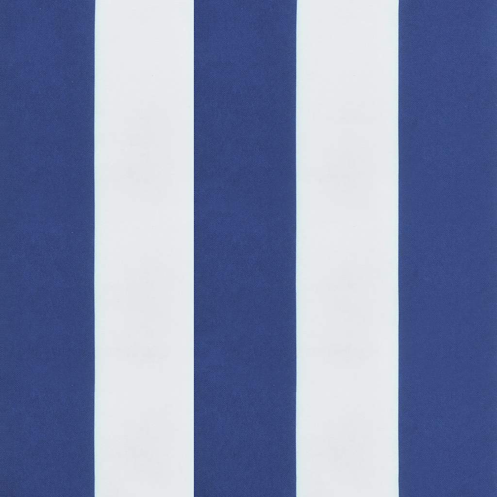 Μαξιλάρια Πάγκου Κήπου 2 τμχ Μπλε & Λευκό Ριγέ Ύφασμα Oxford