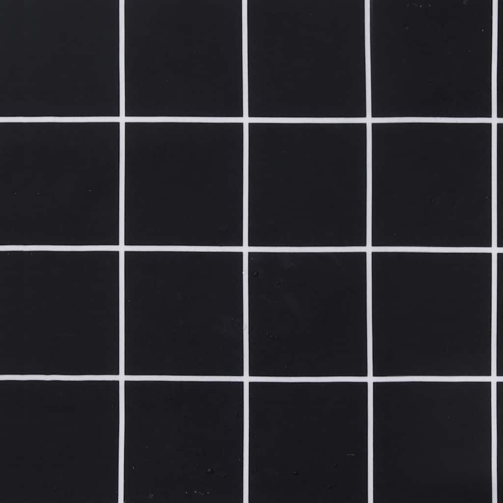 Μαξιλάρια Παλέτας 2 τεμ. Μαύρα Καρό από Ύφασμα Oxford