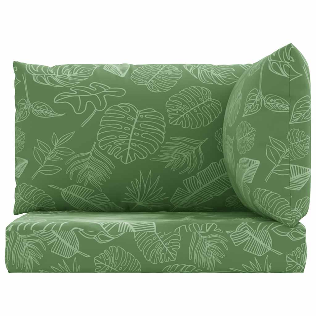 Μαξιλάρια Παλέτας 3 τεμ. Σχέδιο Φύλλων Υφασμάτινα - Pakobazaar