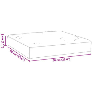 Μαξιλάρια Παλέτας Μαυρα 60 x 60 x 8 εκ. από Ύφασμα Oxford