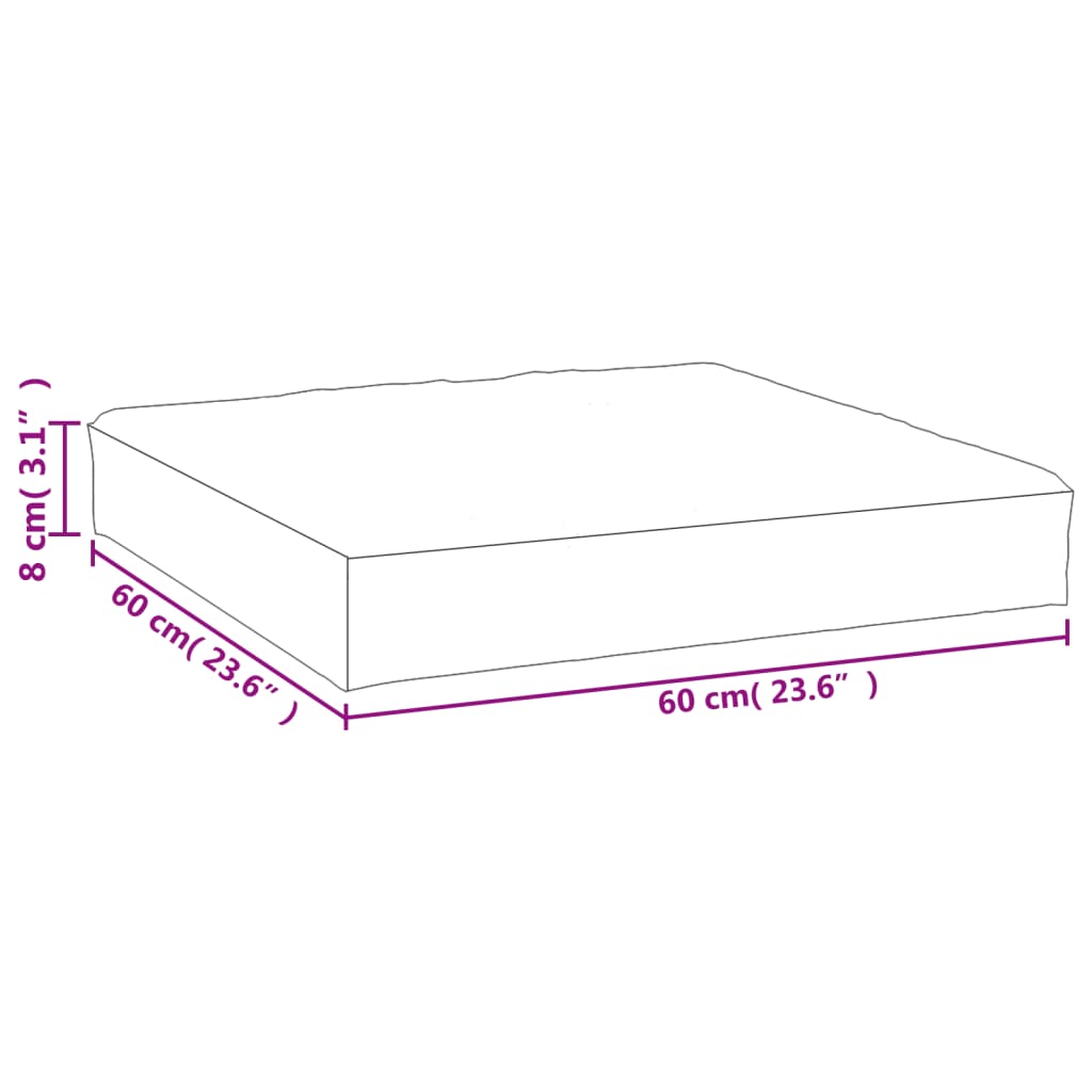 Μαξιλάρι Παλέτας Μπλε & Λευκό Ριγέ 60x60x8 εκ. Ύφασμα Oxford - Pakobazaar
