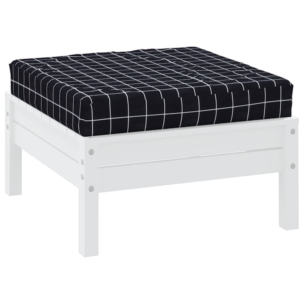 Μαξιλάρι Παλέτας Μαύρο Καρό 60 x 60 x 8 εκ. Ύφασμα Oxford - Pakobazaar