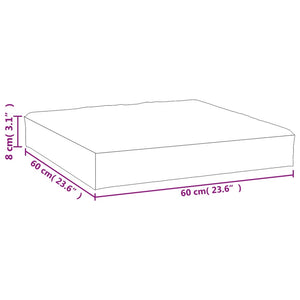 Μαξιλάρι Παλέτας Μαύρο Καρό 60 x 60 x 8 εκ. Ύφασμα Oxford - Pakobazaar