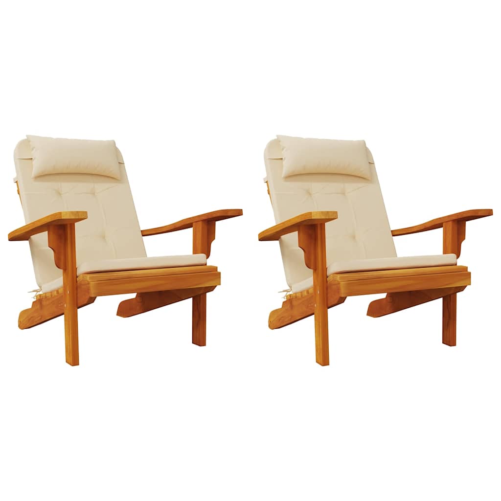 Μαξιλάρια Καρέκλας Adirondack 2 τεμ. Μπεζ από Ύφασμα Oxford - Pakobazaar