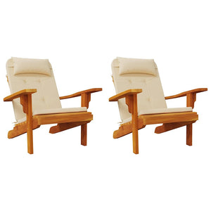 Μαξιλάρια Καρέκλας Adirondack 2 τεμ. Μπεζ από Ύφασμα Oxford - Pakobazaar