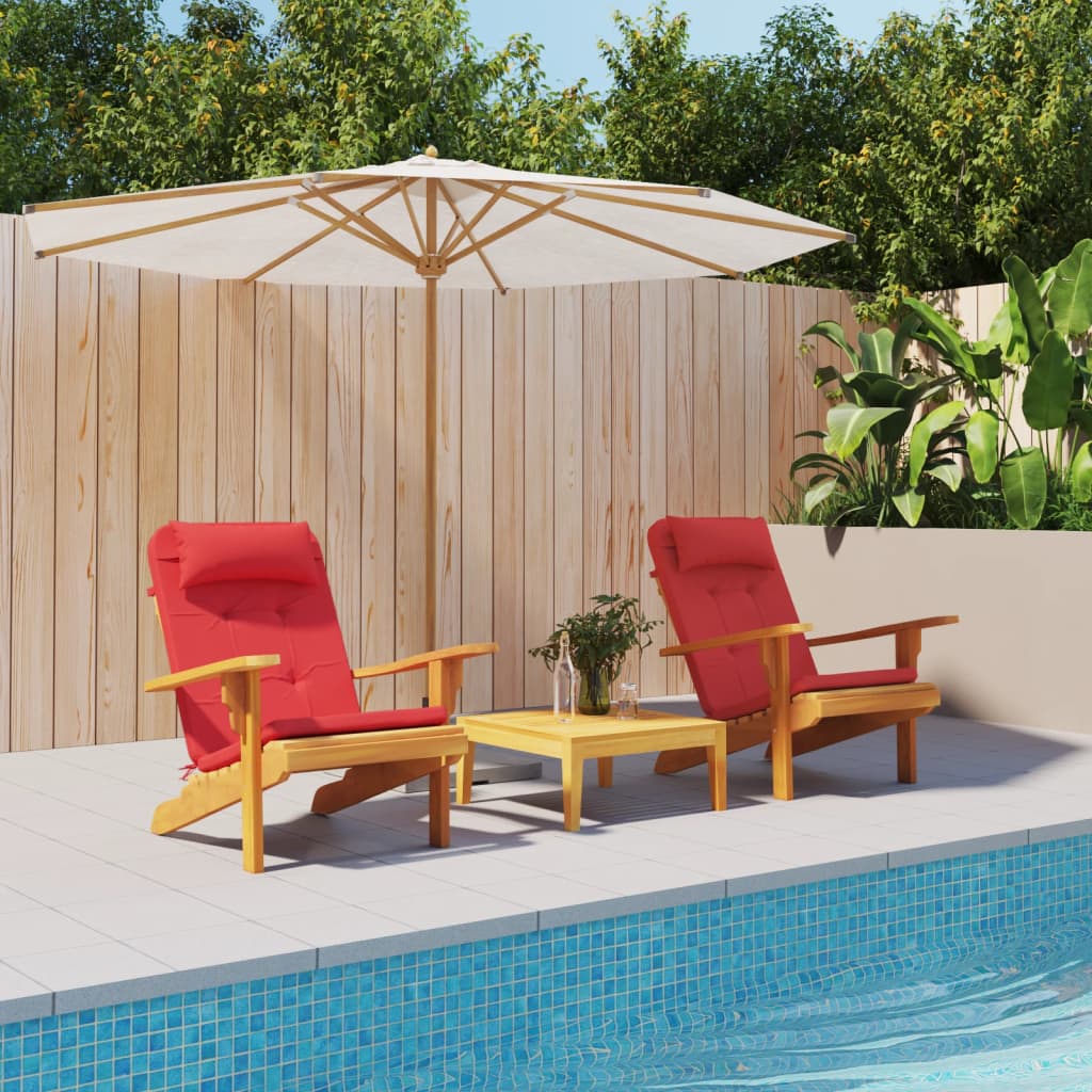 Μαξιλάρια Καρέκλας Adirondack 2 τεμ. Κόκκινο από Ύφασμα Oxford