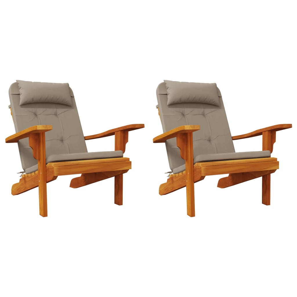 Μαξιλάρια Καρέκλας Adirondack 2 τεμ. Taupe από Ύφασμα Oxford