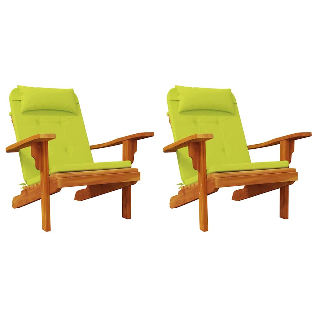 Μαξιλάρια για καρέκλες 2 pcs Φωτεινό Πράσινο 58 x 77 x 4,5 εκ