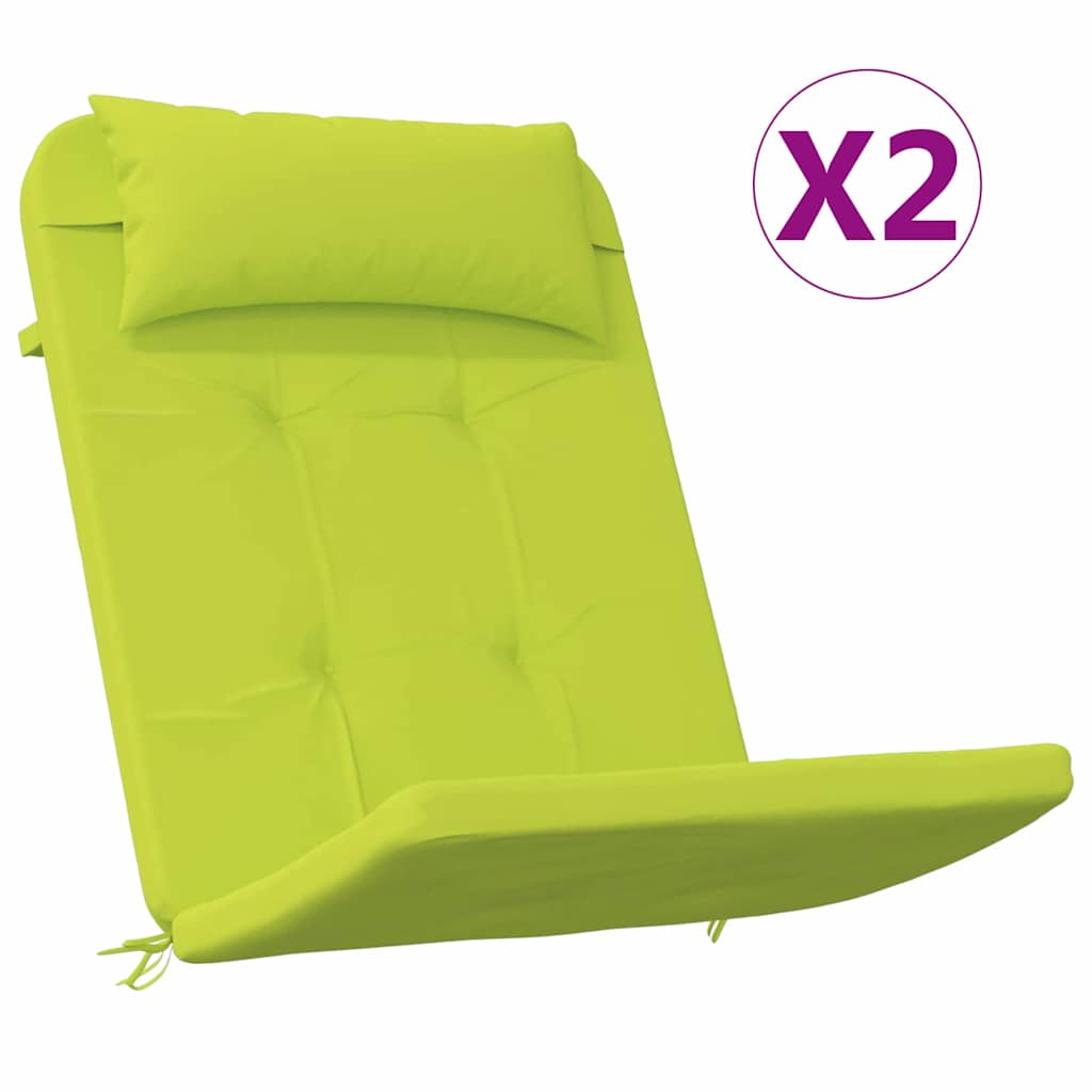 Μαξιλάρια για καρέκλες 2 pcs Φωτεινό Πράσινο 58 x 77 x 4,5 εκ