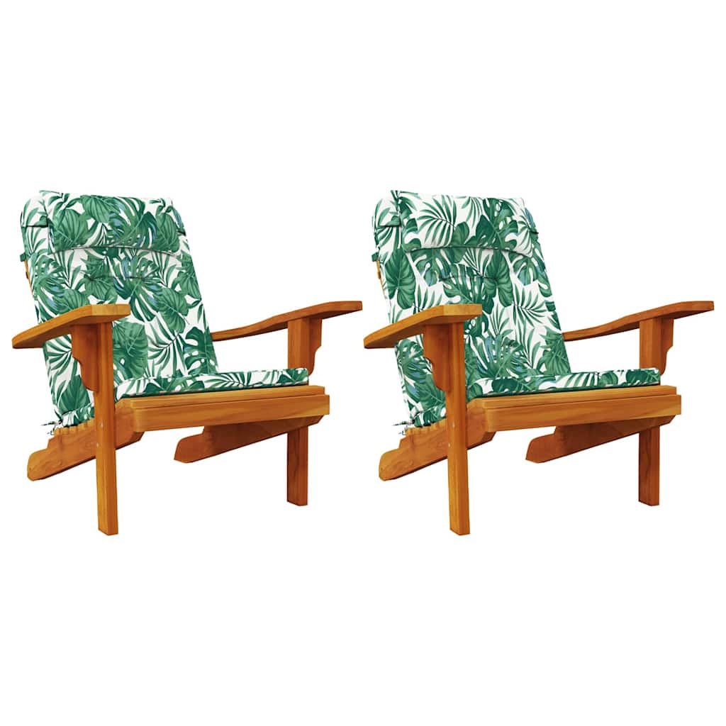 Μαξιλάρια για καρέκλες 2 pcs Σχέδιο Φύλλου 58 x 77 x 4,5 εκ