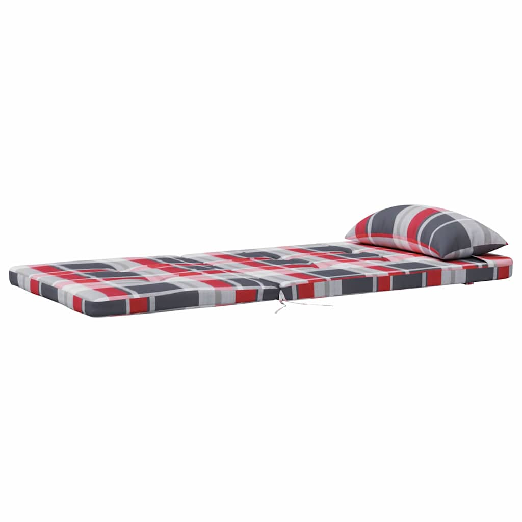 Μαξιλάρια για καρέκλες Καρό 2 pcs Κόκκινο Καρό 58 x 77 x 4,5 εκ - Pakobazaar
