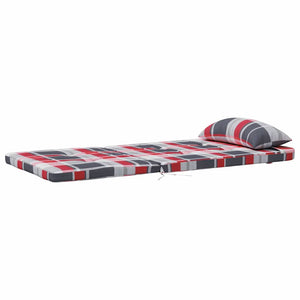 Μαξιλάρια για καρέκλες Καρό 2 pcs Κόκκινο Καρό 58 x 77 x 4,5 εκ - Pakobazaar
