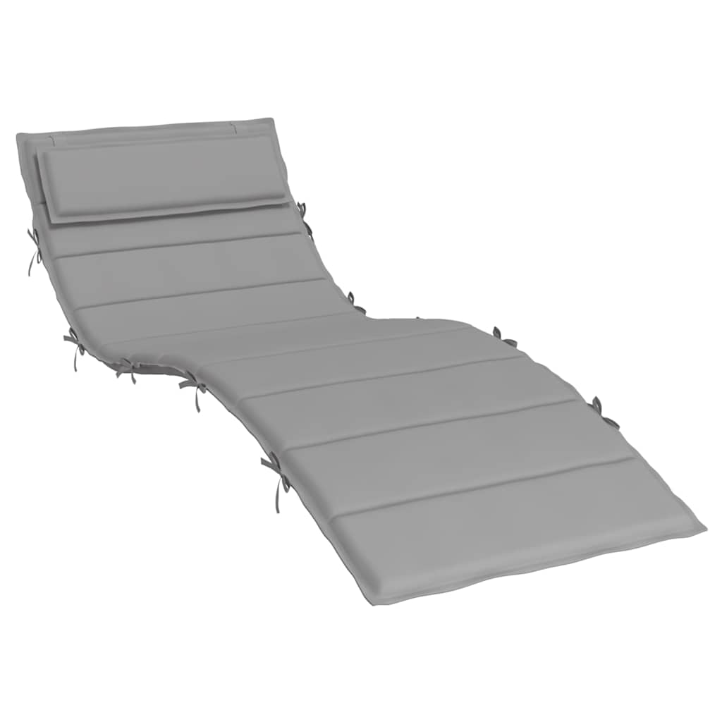 Μαξιλάρι Ξαπλώστρας Γκρι 180x60x4 εκ. από Ύφασμα Oxford