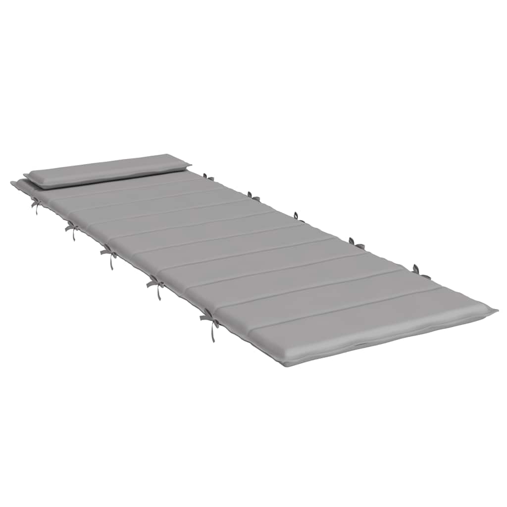 Μαξιλάρι Ξαπλώστρας Γκρι 180x60x4 εκ. από Ύφασμα Oxford