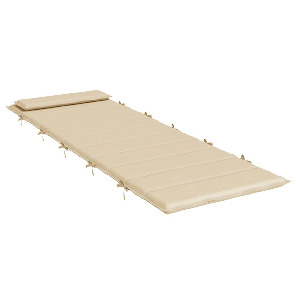 Μαξιλάρι Ξαπλώστρας Μπεζ 180x60x4 εκ. από Ύφασμα Oxford