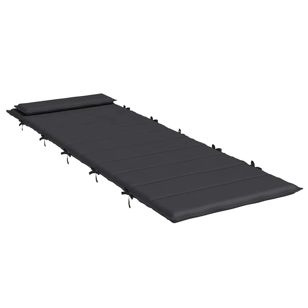 Μαξιλάρι Ξαπλώστρας Μαύρο 180x60x4 εκ. από Ύφασμα Oxford - Pakobazaar