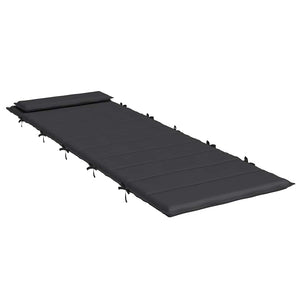 Μαξιλάρι Ξαπλώστρας Μαύρο 180x60x4 εκ. από Ύφασμα Oxford - Pakobazaar