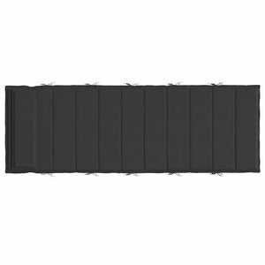 Μαξιλάρι Ξαπλώστρας Μαύρο 180x60x4 εκ. από Ύφασμα Oxford - Pakobazaar