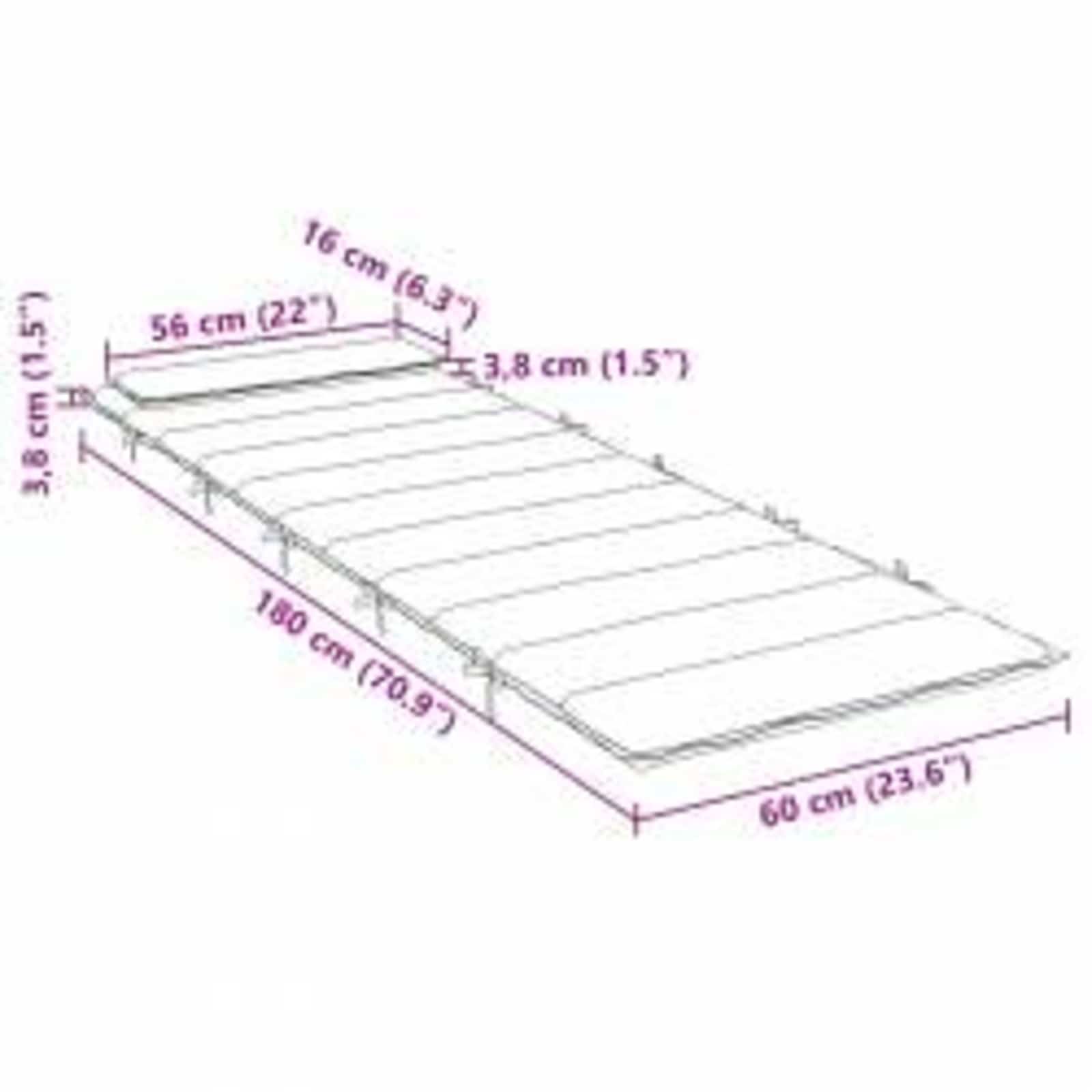 Μαξιλάρι Ξαπλώστρας Ήλιου Πράσινο 178 x 60 x 4 cm Ύφασμα Oxford