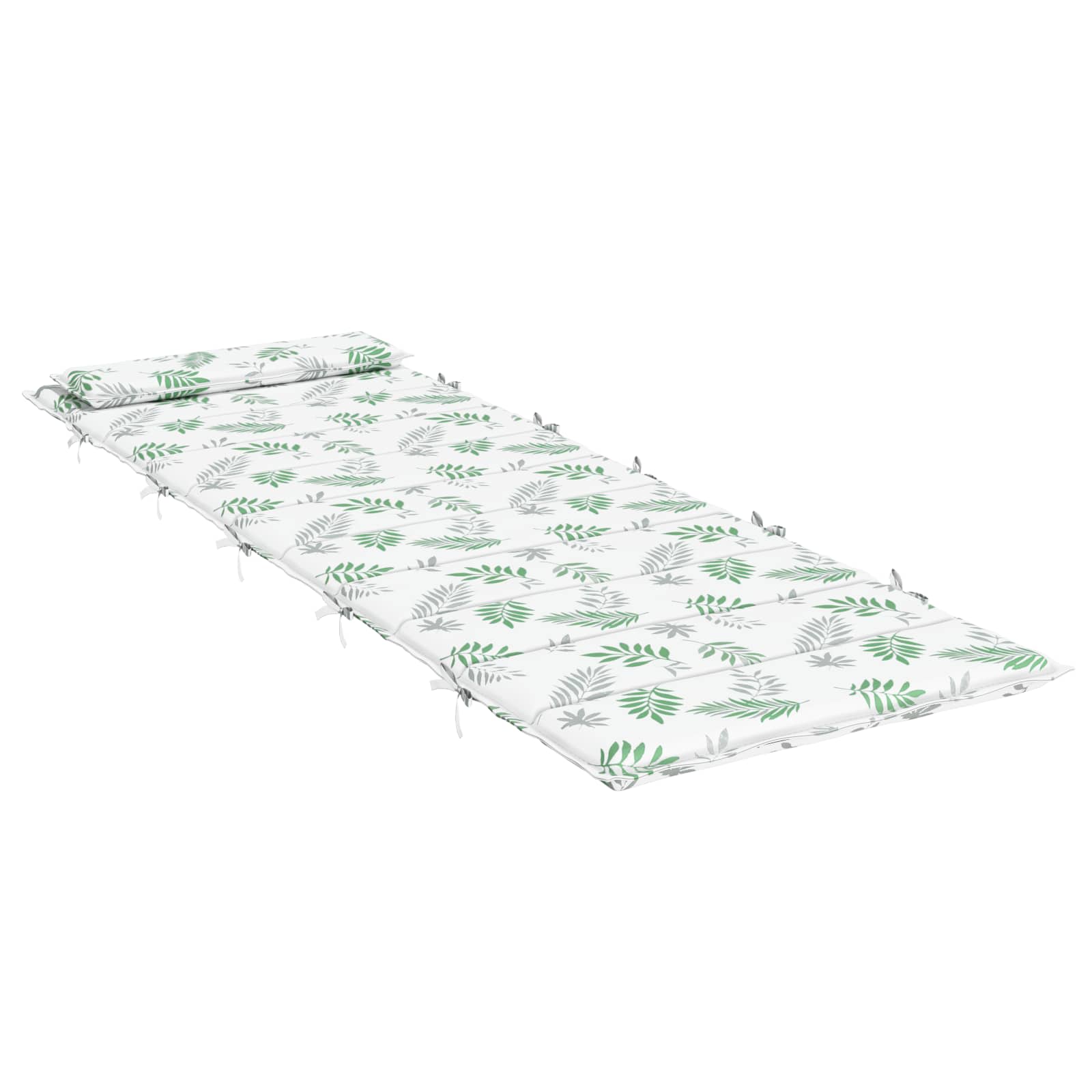 Μαξιλάρι Ξαπλώστρας Ήλιου Λευκό και πράσινο 178 x 60 x 4 cm - Pakobazaar