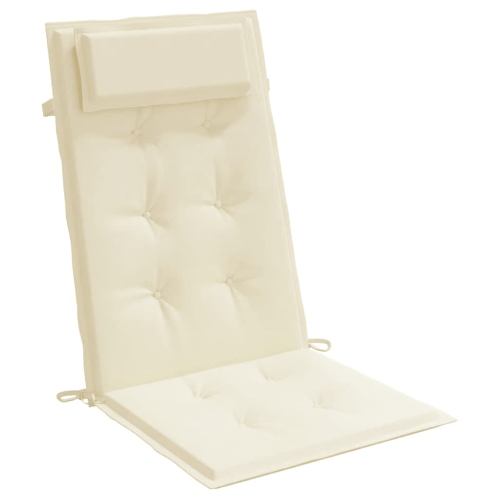 Μαξιλάρια Καρέκλας με Πλάτη 2 τεμ. Κρεμ από Ύφασμα Oxford - Pakobazaar