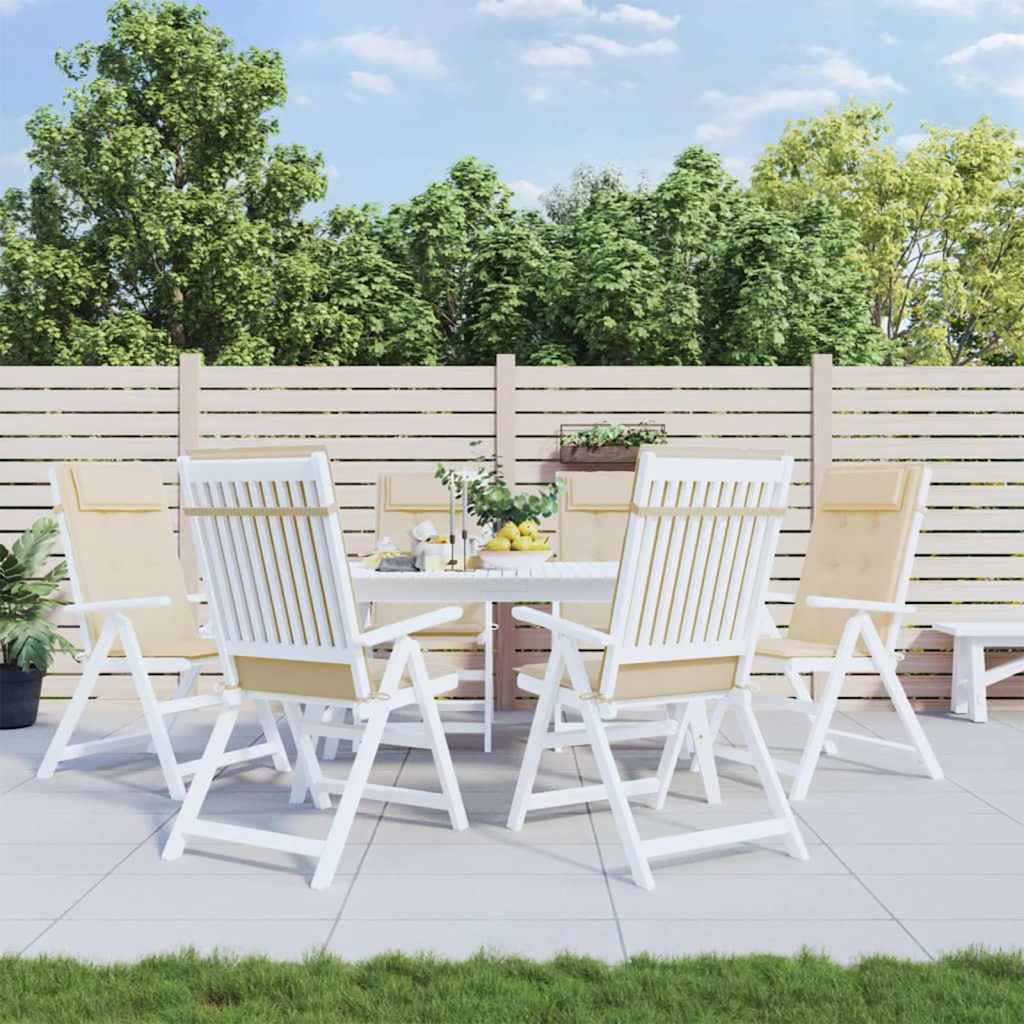 Μαξιλάρια Καρέκλας με Πλάτη 6 τεμ. Μπεζ από Ύφασμα Oxford - Pakobazaar