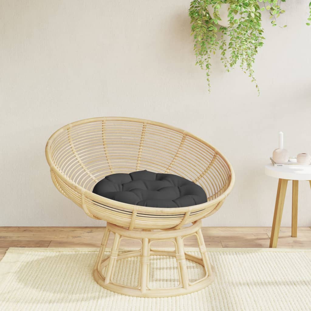 Μαξιλάρι Στρογγυλό Μαύρο Ø 60 x 11 εκ. από Ύφασμα Oxford - Pakobazaar