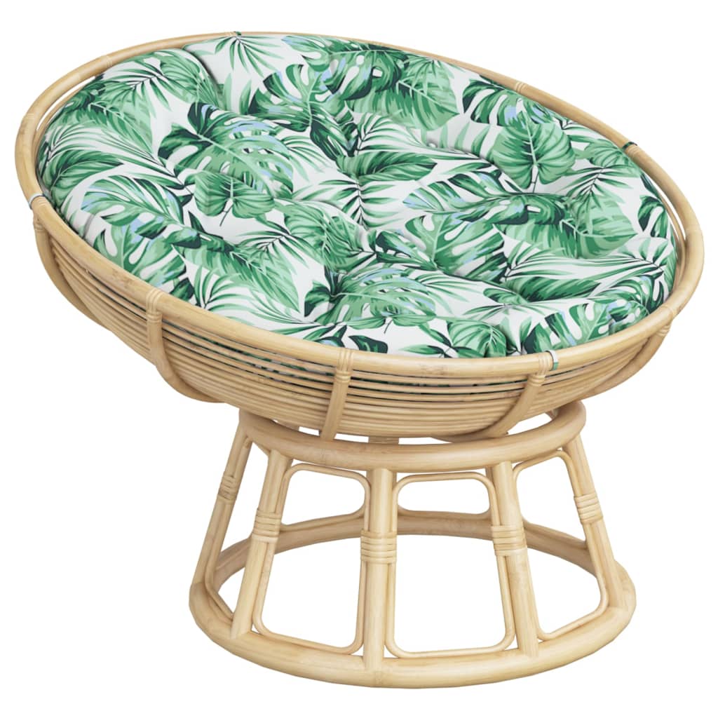 Μαξιλάρι Στρογγυλό Σχέδιο με Φύλλα Ø 100 x 11 εκ. Ύφασμα Oxford - Pakobazaar