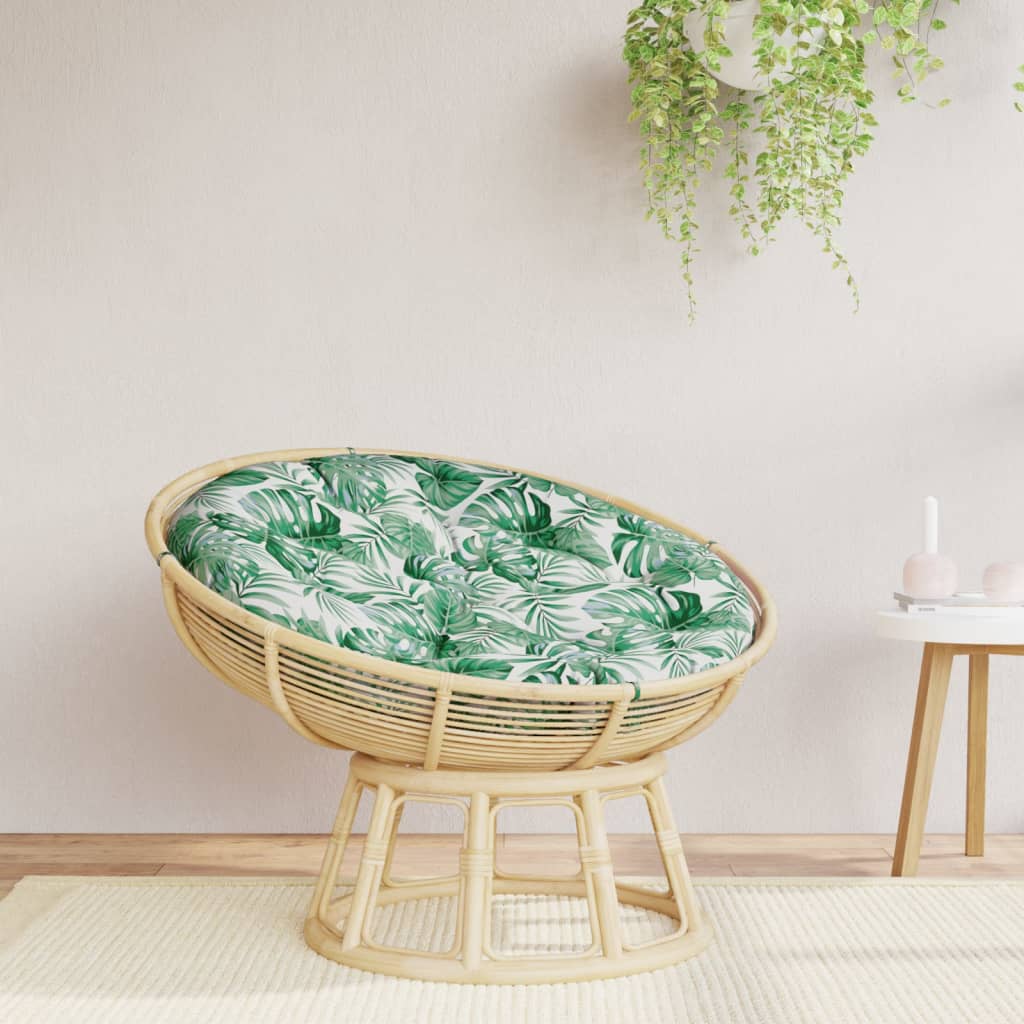 Μαξιλάρι Στρογγυλό Σχέδιο με Φύλλα Ø 100 x 11 εκ. Ύφασμα Oxford - Pakobazaar