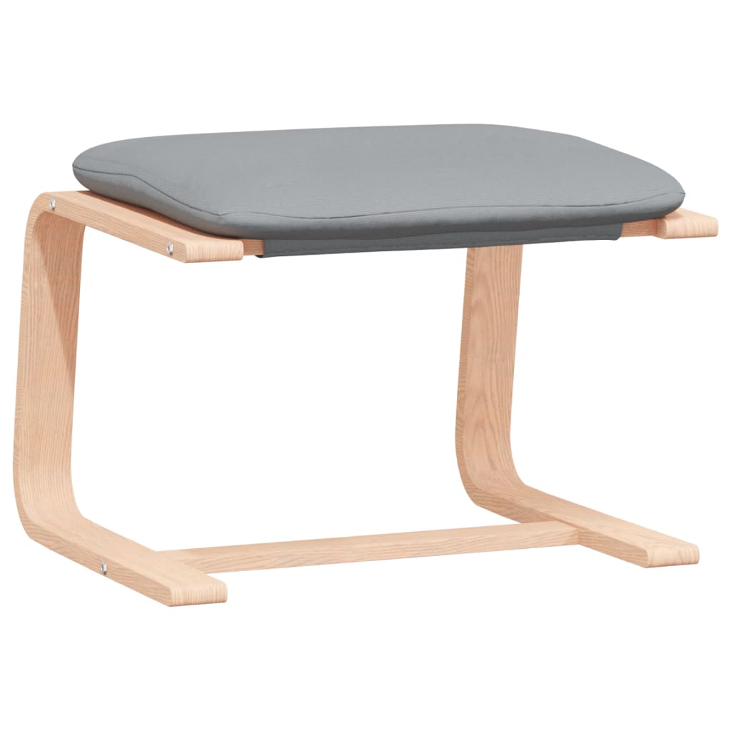 Πολυθρόνα Relax Ανοιχτό Γκρι Υφασμάτινη με Υποπόδιο - Pakobazaar