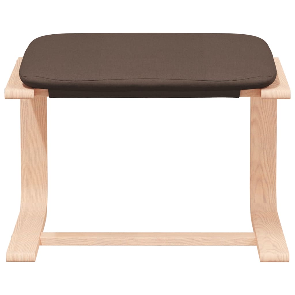 Πολυθρόνα Relax Σκούρο Καφέ Υφασμάτινη με Υποπόδιο