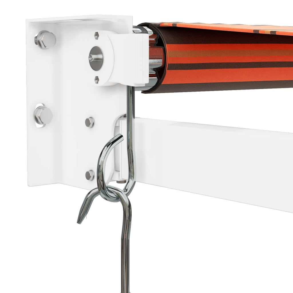 Τέντα Πτυσσόμενη Πορτοκαλί/Καφέ 4,5 x 3 μ. Ύφασμα και Αλουμίνιο - Pakobazaar