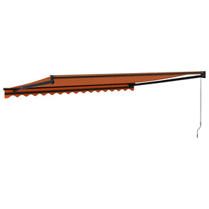 Τέντα Πτυσσόμενη Πορτοκαλί/Καφέ 4 x 3 μ. Ύφασμα και Αλουμίνιο - Pakobazaar