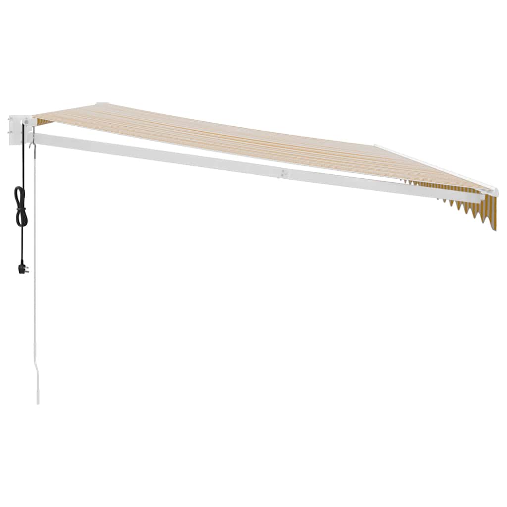 Τέντα Πτυσσόμενη Αυτόματη Κίτρινη και Λευκή 5 x 3 μ.