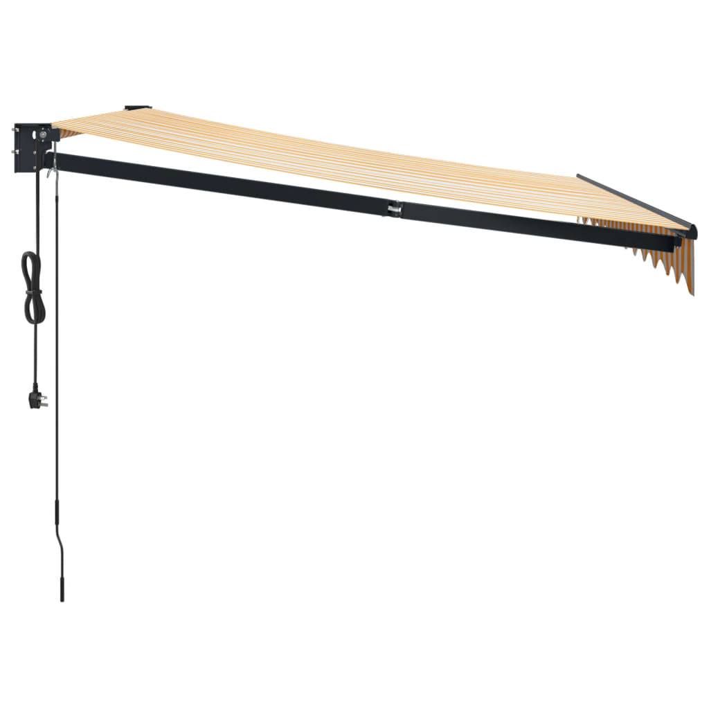 Τέντα Πτυσσόμενη Αυτόματη Κίτρινη και Λευκή 3 x 2,5 μ. - Pakobazaar