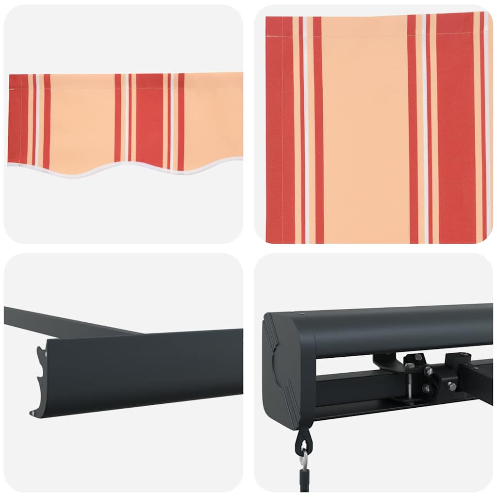 Τέντα Πτυσσόμενη Κίτρινη/Λευκή 3,5 x 2,5 μ. Ύφασμα / Αλουμίνιο